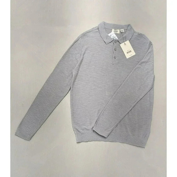 NWT Never Lose HEDGE Men's Long Sleeve Cotton Shirt Grey Size XXL (MSRP $55) - Picture 2 of 4